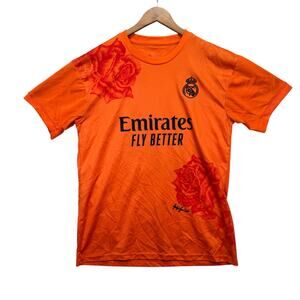 Real Madrid Jersey Shirt Emirates Fly Better Ad Soccer 16 Futbol Orange Y-3 sz L